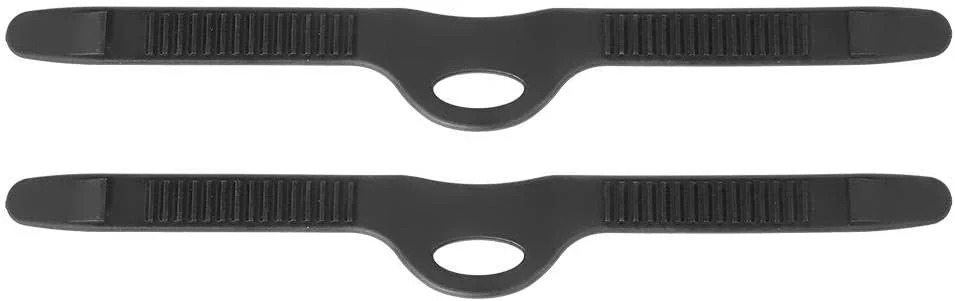 Premium Adjustable Rubber Fin Straps for Scuba Diving and Swimming (Black, 1 Pair) pxy1l