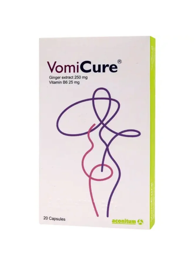 Aconitum Vomicure Ginger Extract with Vitamin B6 for Nausea and Motion Sickness Relief (20 Capsules) 8a7vi