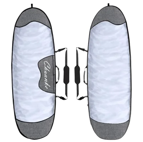 Premium Surfboard Bag Waterproof Protective Carrying Case with Fin Slot for Longboard Storage and Travel (6.0 ft to 9.6 ft) v34d5