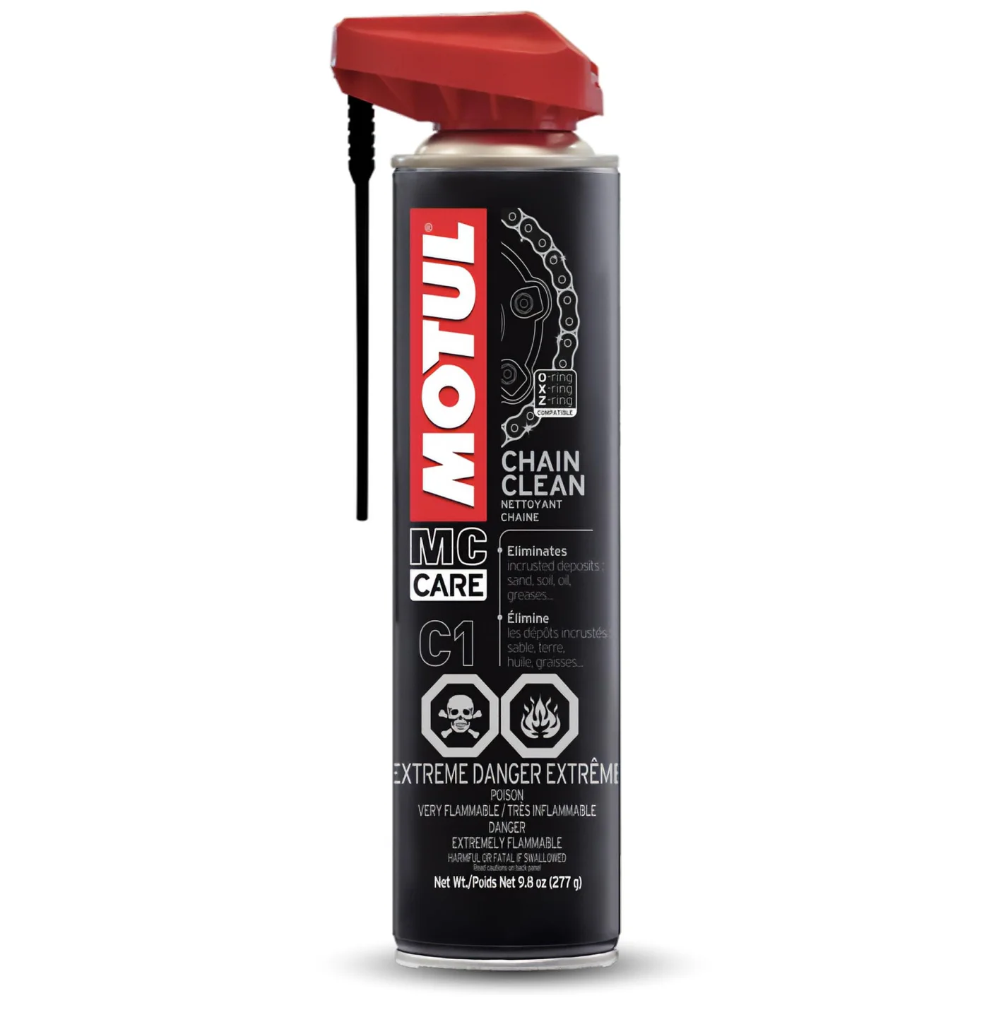 Motul C1 Chain Clean Premium Motorcycle Drivetrain Degreaser (400 mL) tfkt0