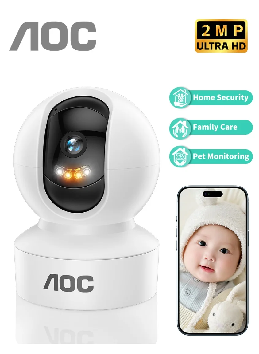 Premium 360¡ã WiFi Security Camera AI Enhanced 1080P Indoor Monitor with Motion Tracking and Two-Way Audio for Home and Pet Care 10yvz