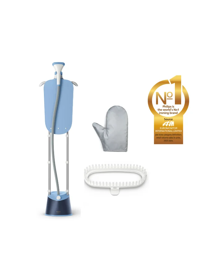 Professional Garment Steamer High-Efficiency Fabric Wrinkle Remover (Deep Azur, 1.8 L, 1800 W) caovk