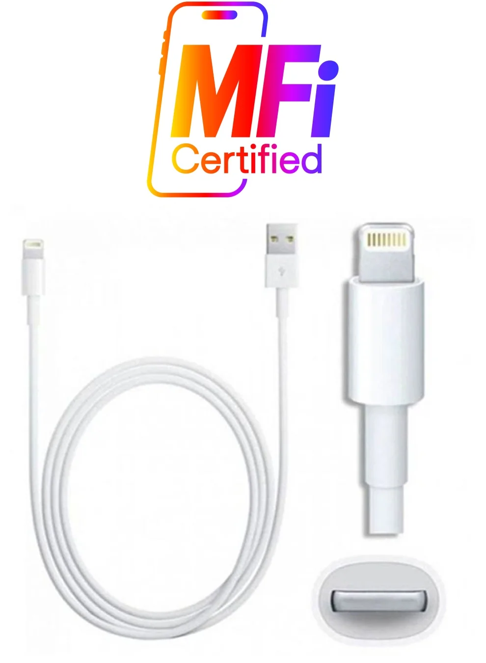 Premium Smart USB Charging Cable Data Sync Cord (White, 2 Meter) jjs4r