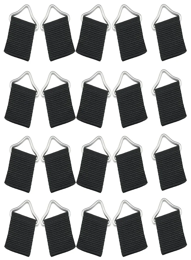 SquEqu Trampoline Triangle Rings with Sewing Straps Replacement Set (Stainless Steel, 20 Pack) 96l0n