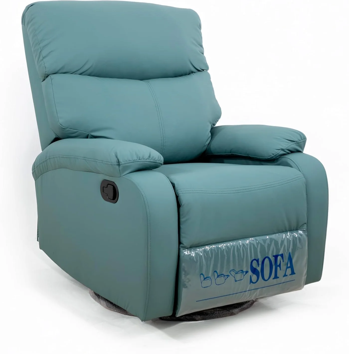 Premium Single Seater Manual Recliner Chair with 360¡ã Swivel and Rocking Function (Sea Blue, 1 Seater) xfx2r