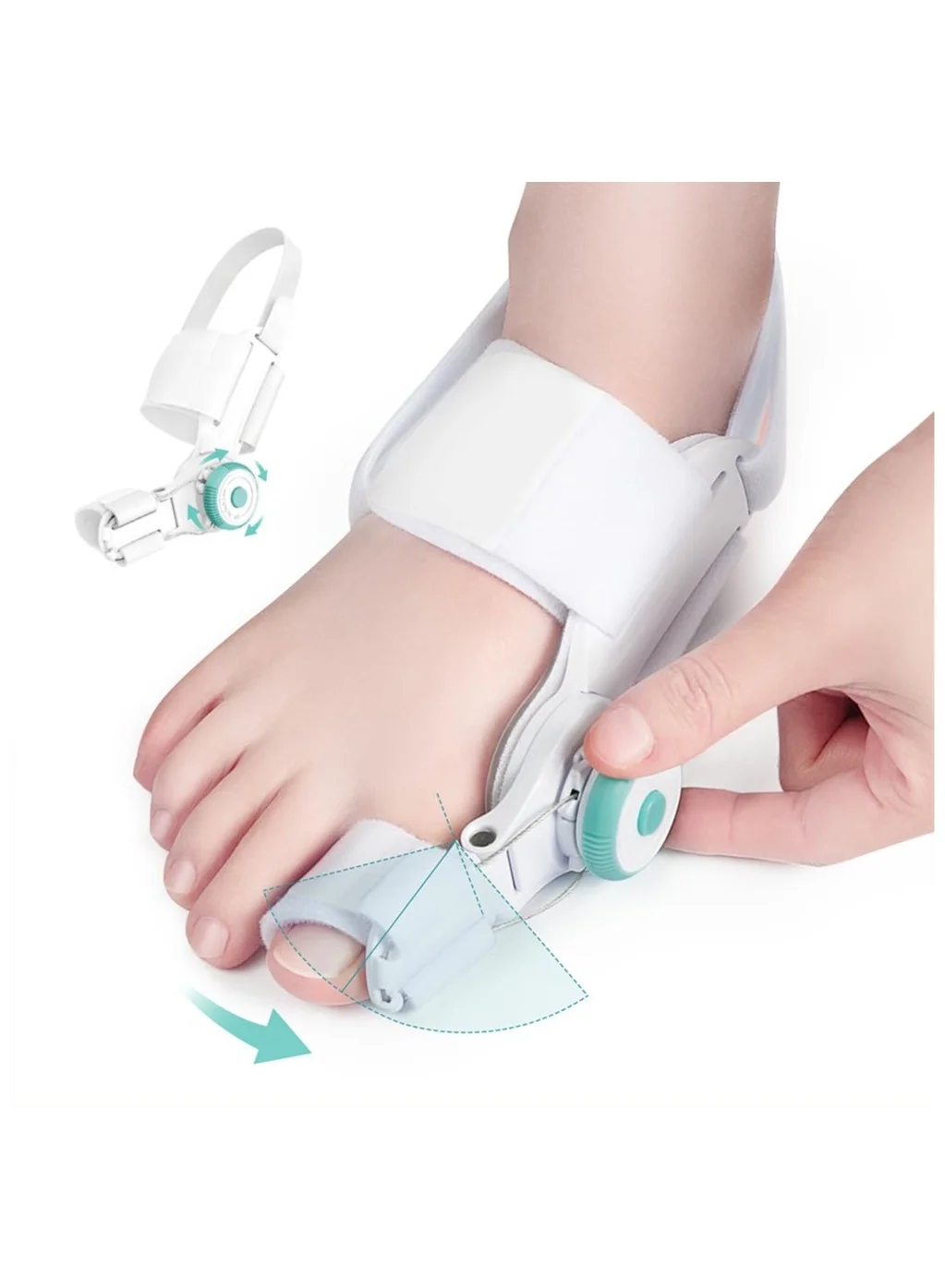 TENICORE Orthopedic Bunion Corrector with Adjustable Knob and Anti-slip Strap for Big Toe Alignment (1PC) 4ujh8