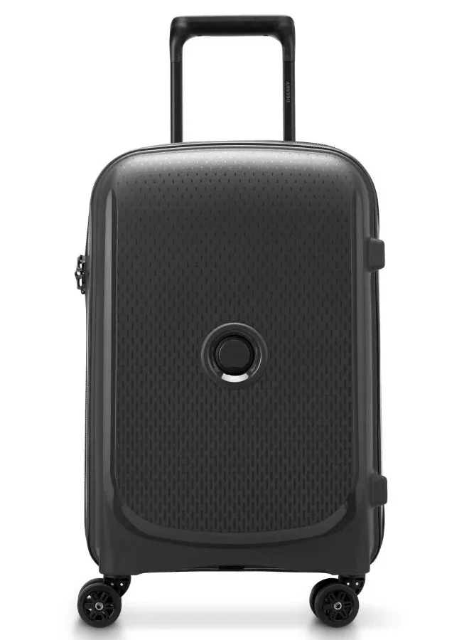 Premium Cabin Luggage 4 Double-Wheeled Travel Suitcase (Black, 55 cm) ey50g