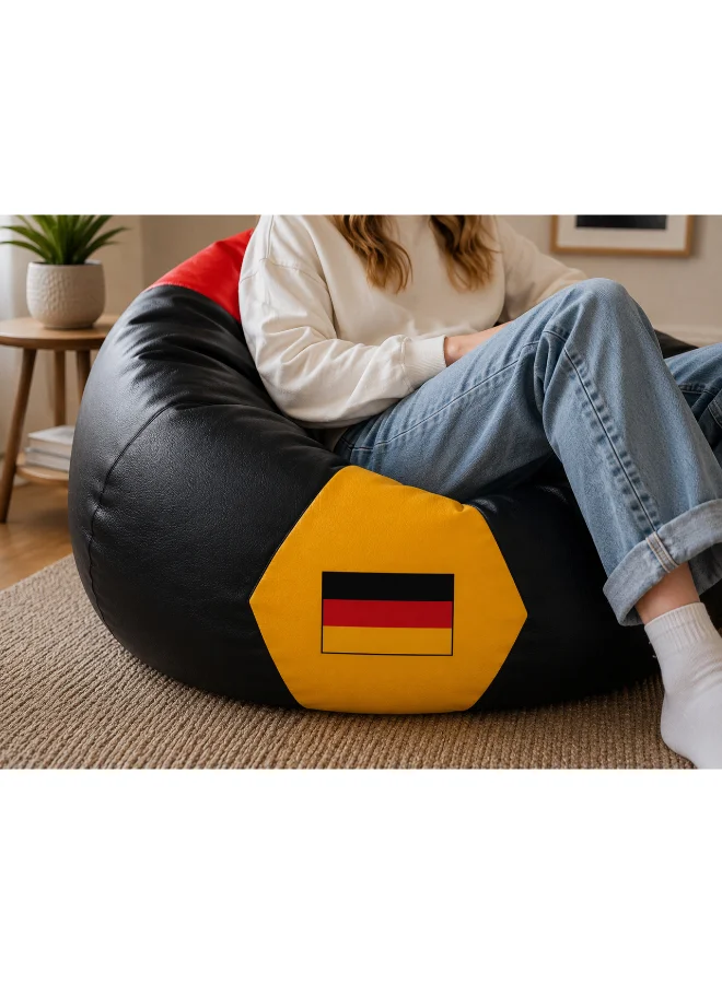 Premium Germany Flag Football Bean Bag Chair (Faux Leather, Large) 0tt6x