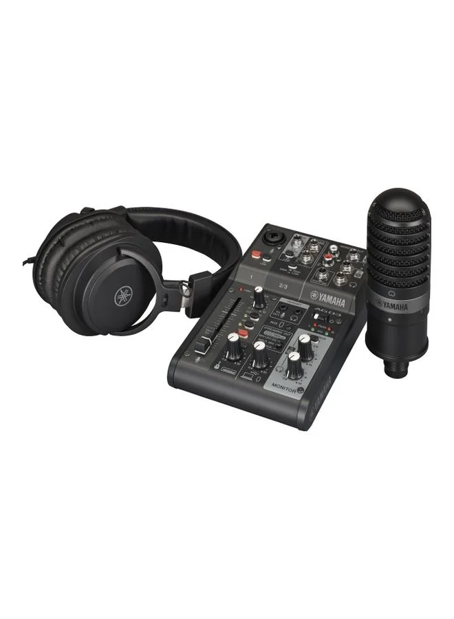 Professional Live Streaming Audio Interface Set (Black, 1-Pack) axjlq