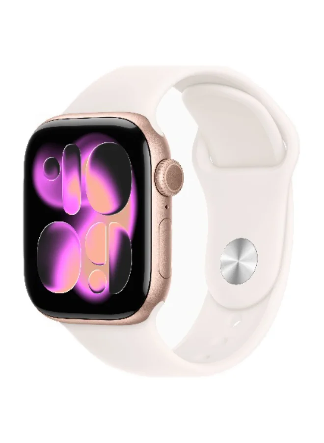 Premium Smart GPS Watch 42mm Aluminium Case with Sport Band (Rose Gold, S/M) h6rve