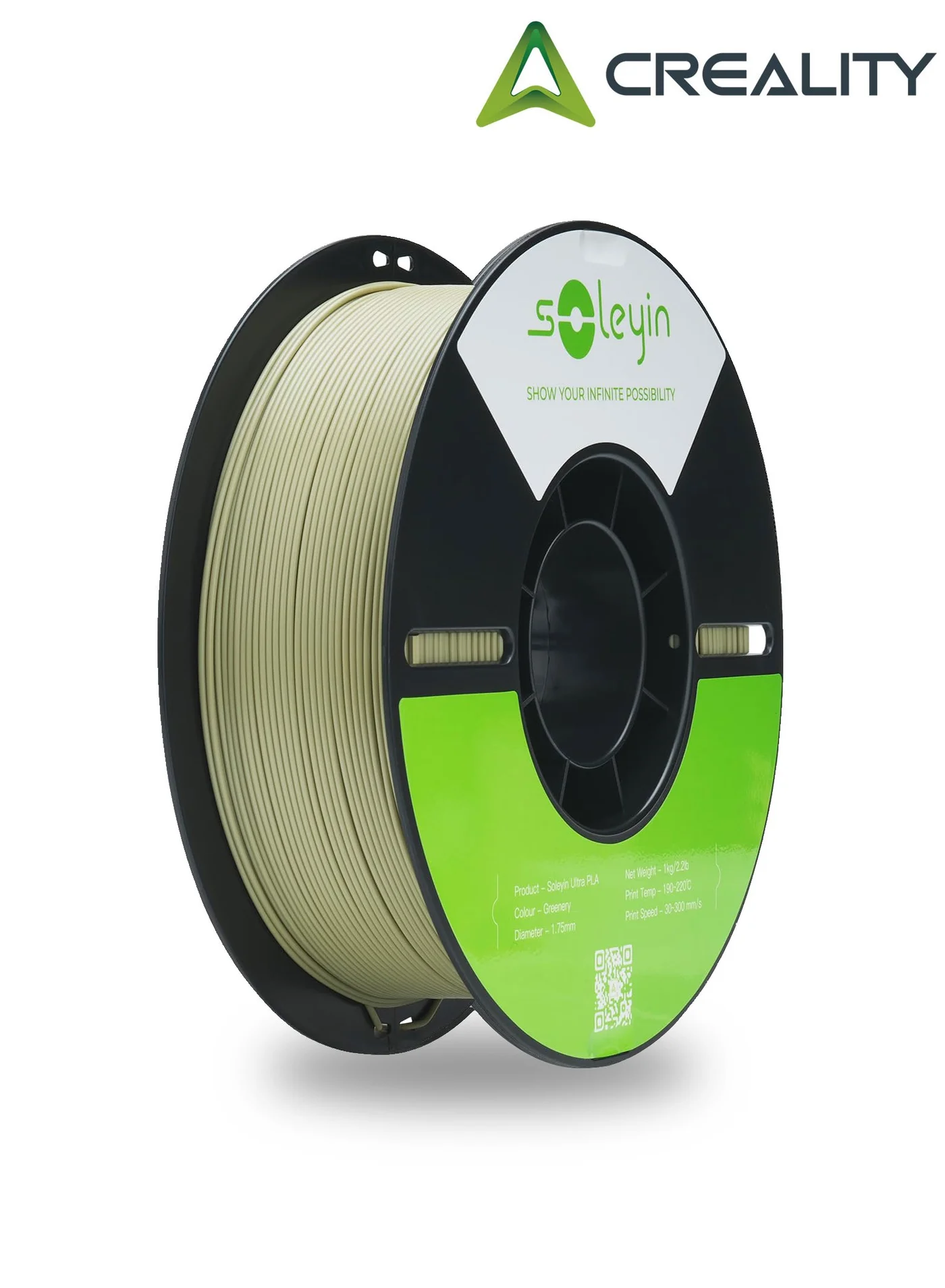 Soleyin Ultra PLA 3D Printer Filament High-Speed Printing Material (Greenery, 1.75mm) bf6w2