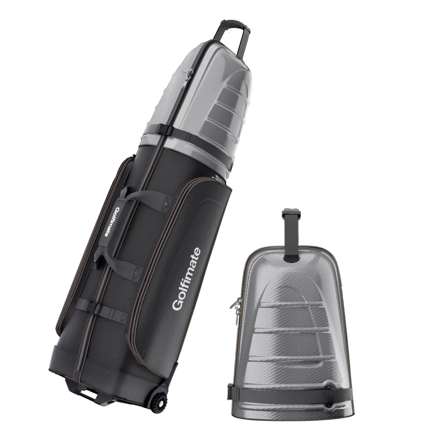 Golfimate Golf Travel Bag with Hard Top and Wheels (Premium Protective Carrier Case for Airlines, Black, 130 cm) 2byzb