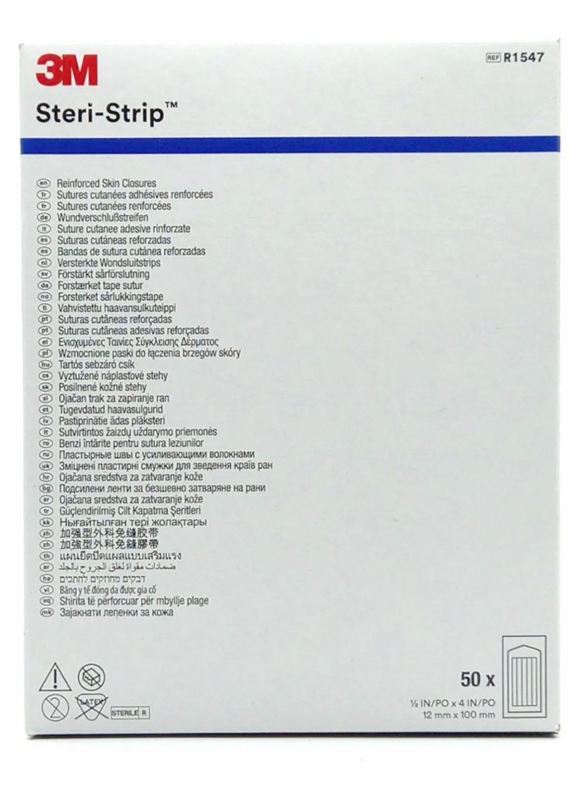 Steri-Strip Elastic Skin Closures Premium Adhesive Wound Strips (1.2 cm x 10 cm, 300 Strips Total) 3jef2