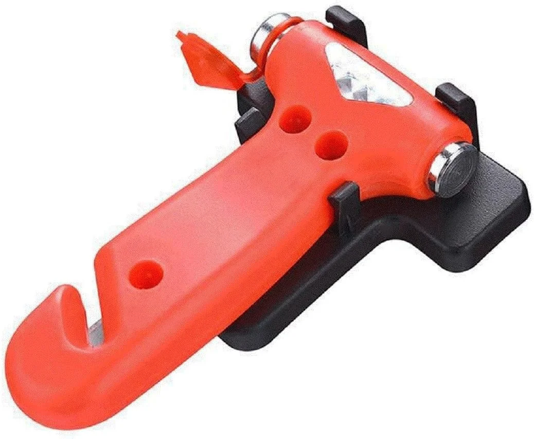 Emergency Car Safety Hammer and Seatbelt Cutter Rescue Tool (Compact, 15 cm) d6xjb