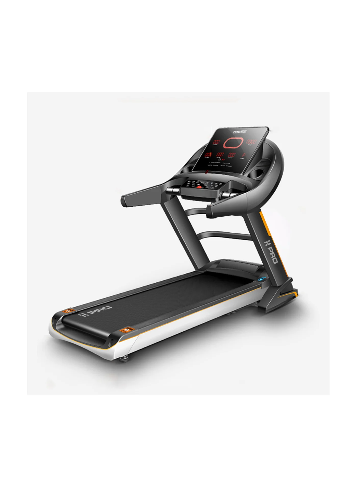 H PRO HM801 Folding Treadmill with 6 HP Motor 18 km/h Speed and 15 Level Power Incline for Home Gym (140 kg Capacity) c3ckh