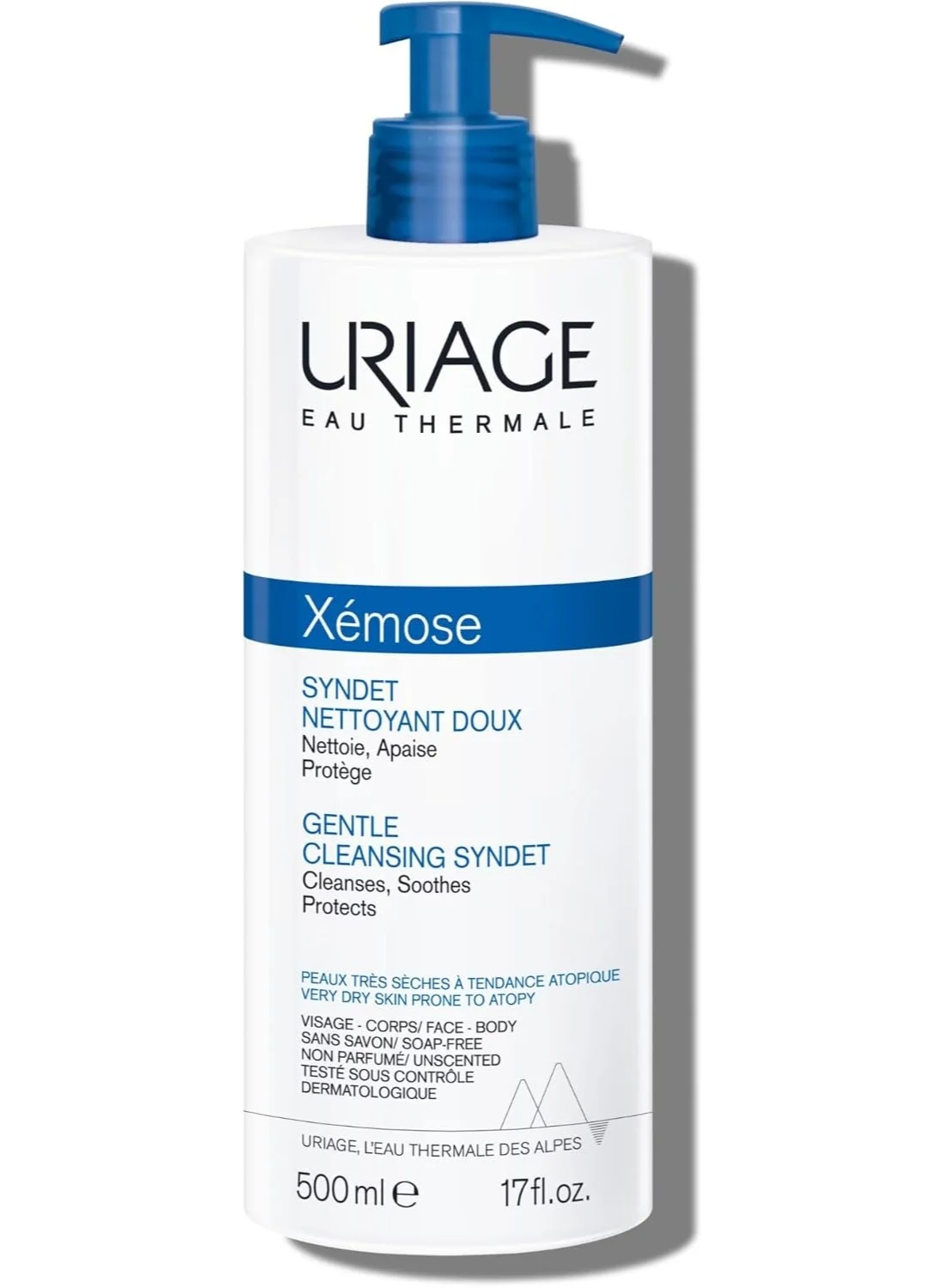 Uriage Xemose Gentle Cleansing Syndet Soap-Free Formula for Dry and Sensitive Skin (500 mL) zzfkx