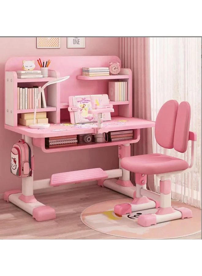 JCB CHIC Kids Study Desk and Chair Set Height Adjustable School Writing Table with Storage Drawer (For Boys and Girls) b50a7