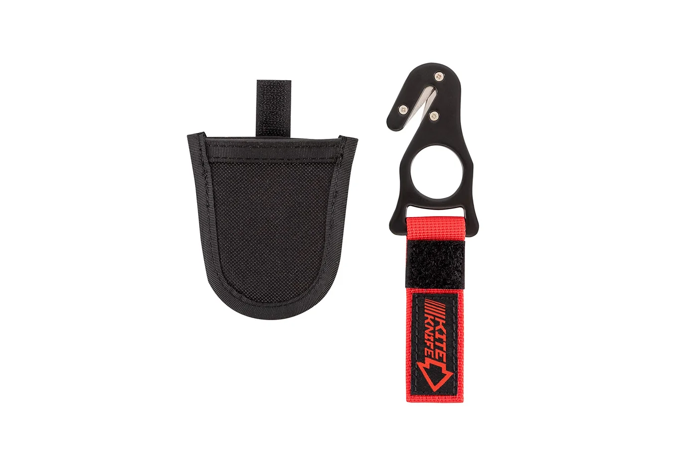 Premium Paragliding Safety Hook Knife with Protective Pocket (Red, 15 cm) iv6nj