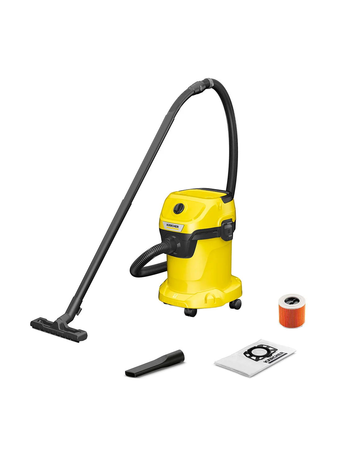 Premium Multi-Purpose Wet and Dry Vacuum Cleaner with Blower Function (Yellow and Black, 17 L, 1000 W) mdyfe