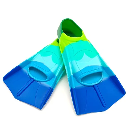 Gugmoy Swimming Training Fins Comfortable Swim Flippers for Kids and Beginners (Dark Green, L) kaxnb