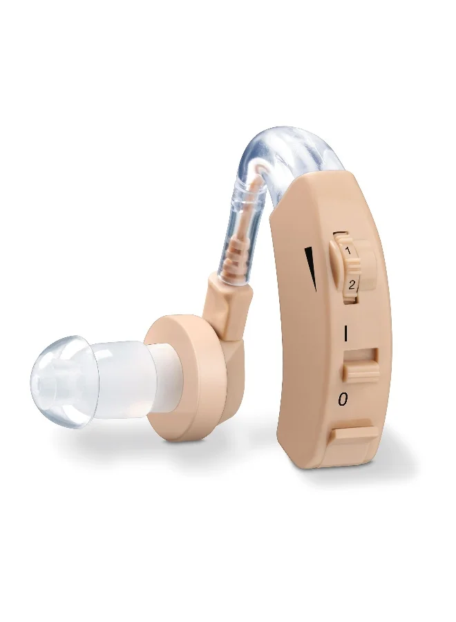 Premium Behind-The-Ear Sound Amplifier with Ergonomic Fit and Adjustable Volume (Nude, 1 Unit) 5krf7