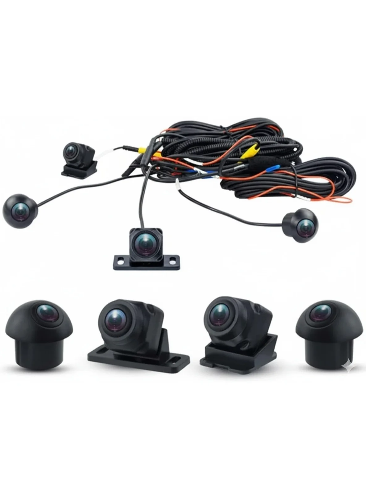 Vierex 360 Degree Panoramic Surround View Camera System AHD 1080P 4-Way Backup Kit for Android Car Radios (Parking Assistance, 4-Camera Set) i2pje