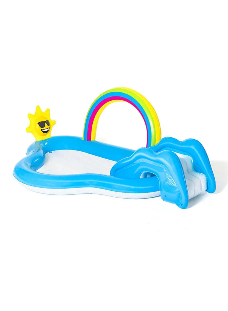 Rainbow N' Shine Inflatable Pool and Play Center (Multicolor, 257 x 145 x 91 cm) ppek3
