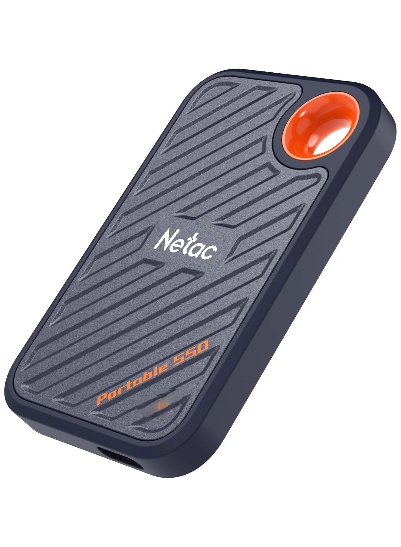 Portable SSD External Solid State Drive High-Speed NVMe USB 3.2 Type-C Shock-Resistant Storage (2TB) 45eog