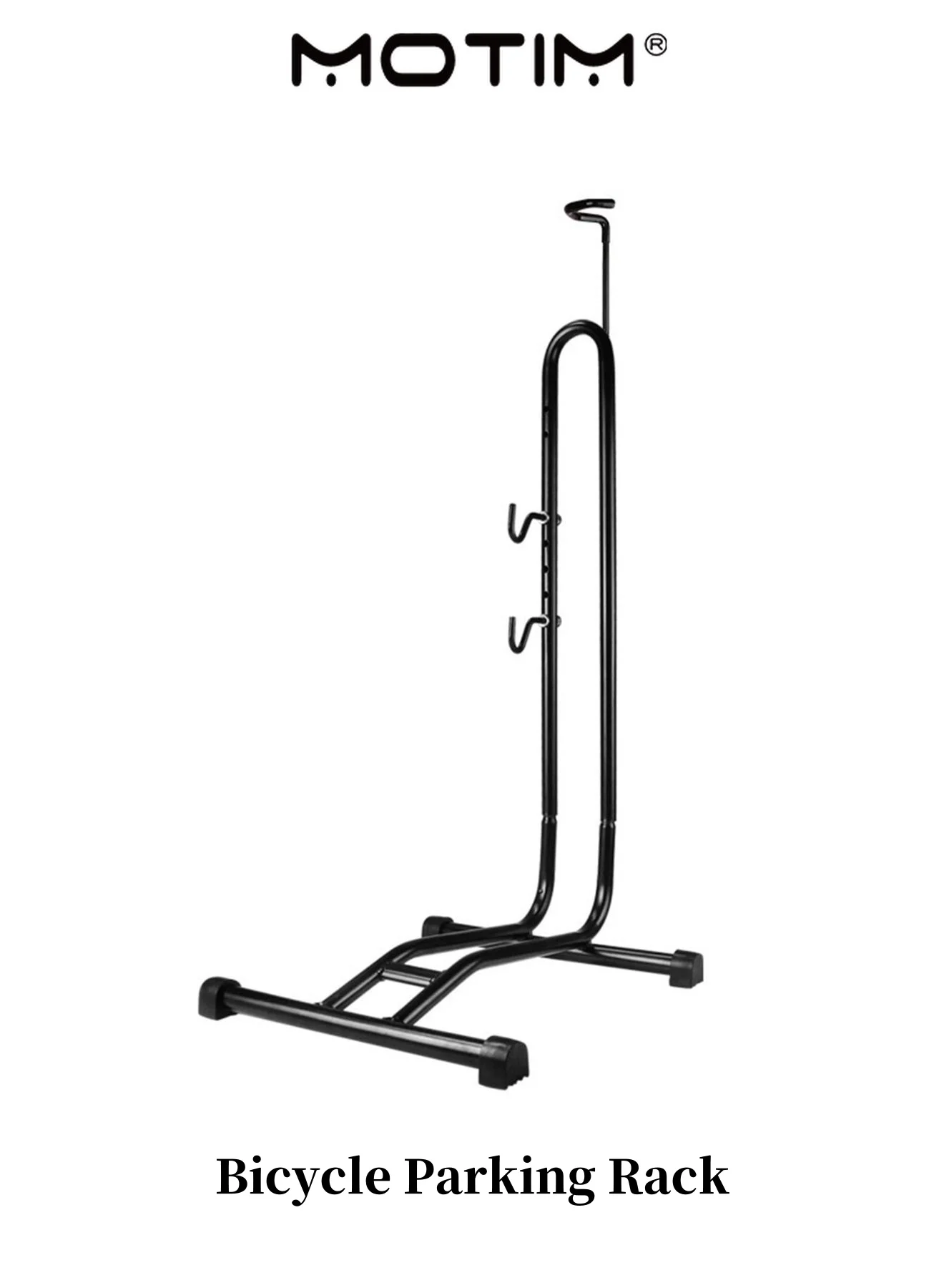 Motim Adjustable Bicycle Parking Rack Floor Mount Stand (Space-Saving, Heavy-Duty, For Mountain and Road Bikes) whndu