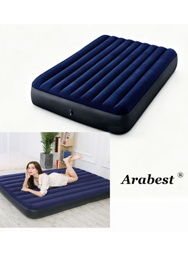 Arabest Standard Pillow Rest Air Mattress with Built-in Electric Pump (Navy, Twin Size, 25 cm Height) vo56x