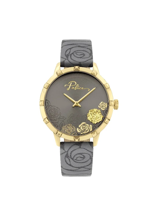 Marietas Analog Watch for Women Premium Genuine Leather Strap Grey Dial (34mm) almw1