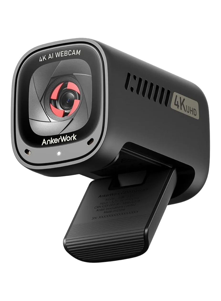 Premium 4K USB Webcam with AI Auto Focus and Noise Canceling Microphone for Professional Video Calls and Livestreaming (12 Megapixel) 004ot