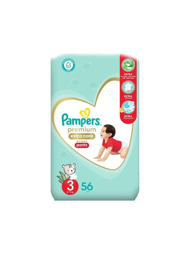 Premium Care Pants Diapers (Size 3, 56 Count) - Soft Breathable Absorbent Training Pants for Infants rpbip