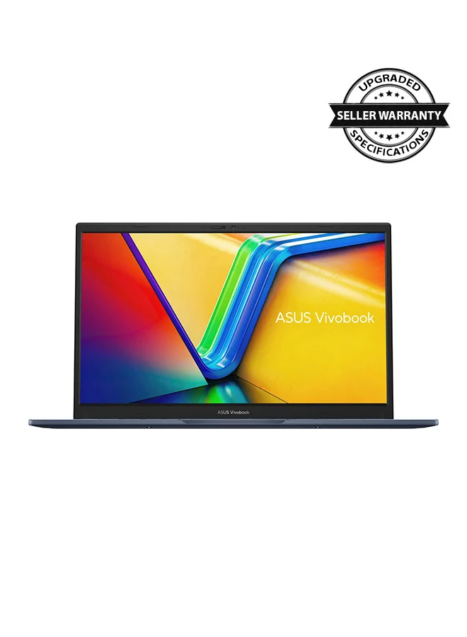 Premium Slim 14-Inch FHD Laptop, Intel Core i3-1215U, 8GB RAM, 128GB SSD, Windows 11 Home, English/Arabic Keyboard (Quiet Blue) 502ur