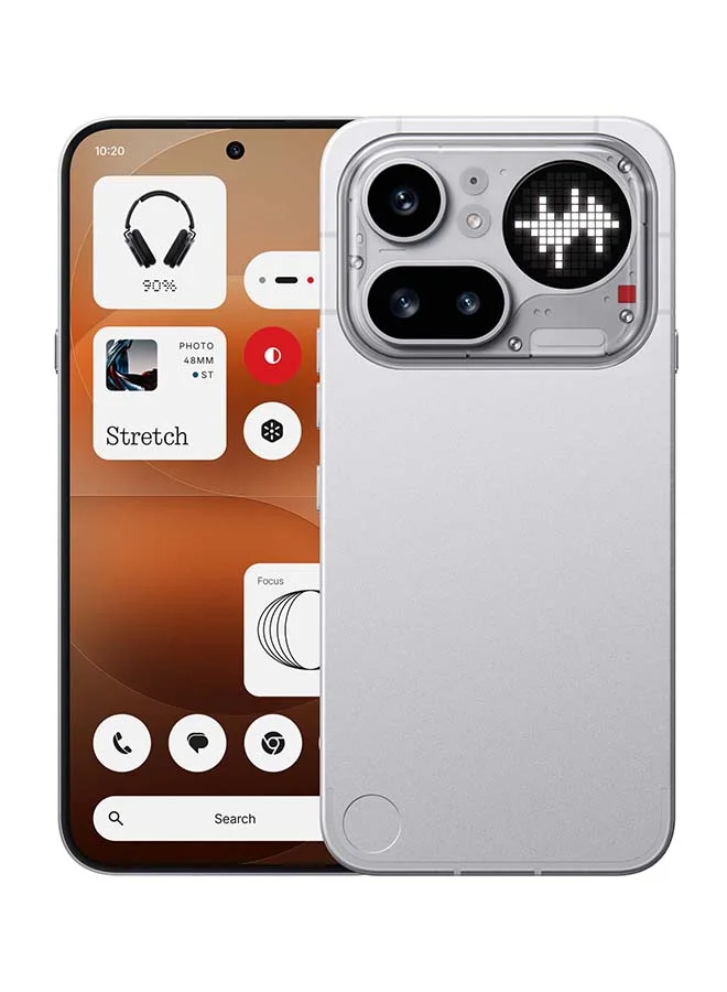 Premium 5G Smartphone Dual SIM 12GB RAM 256GB Storage (Silver, 6.83-inch Screen) 20j0o