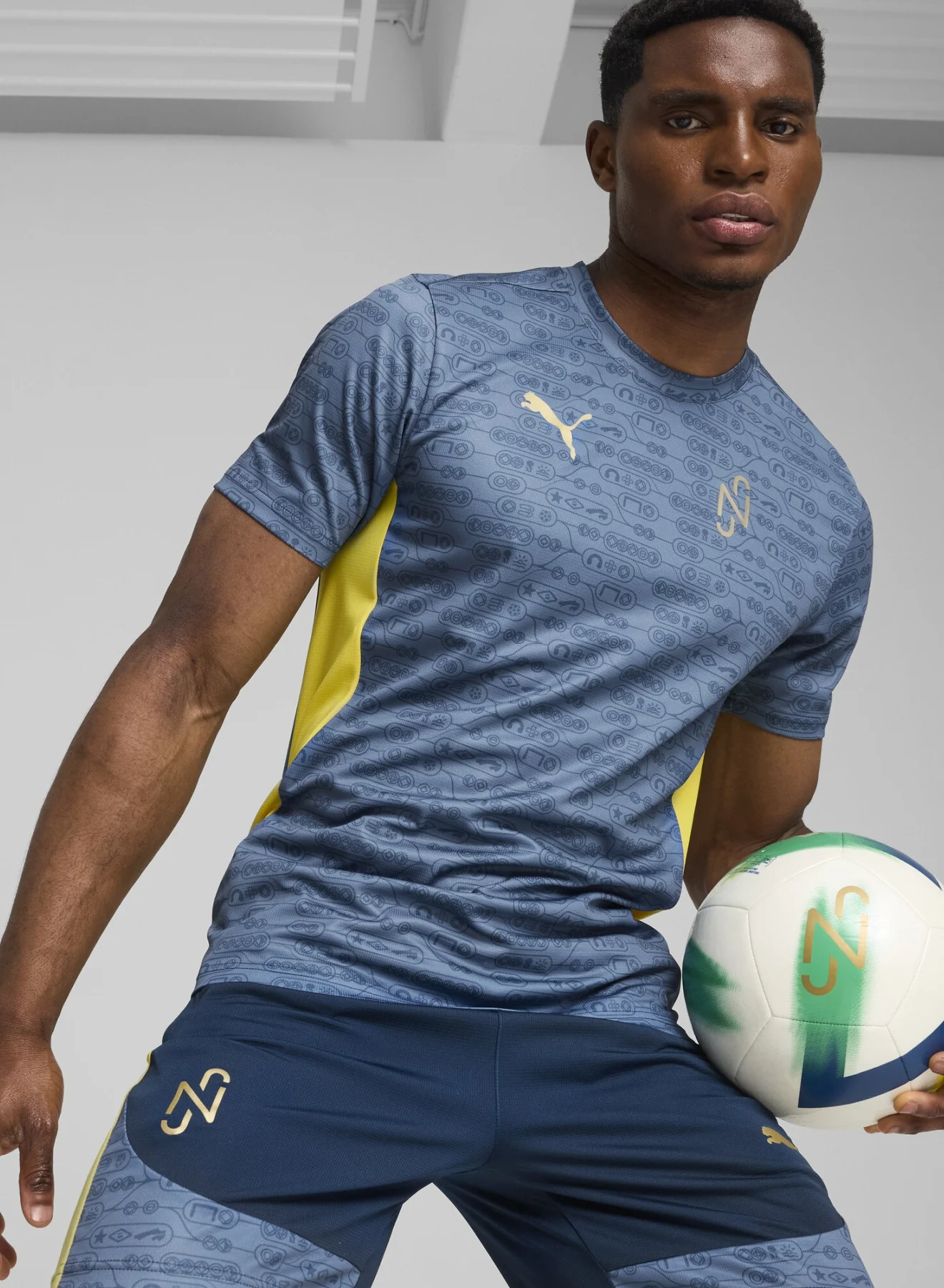 Sport Mens Blue Jersey Crew Neck Short Sleeve Athletic Shirt (Size: L) 5lyf2