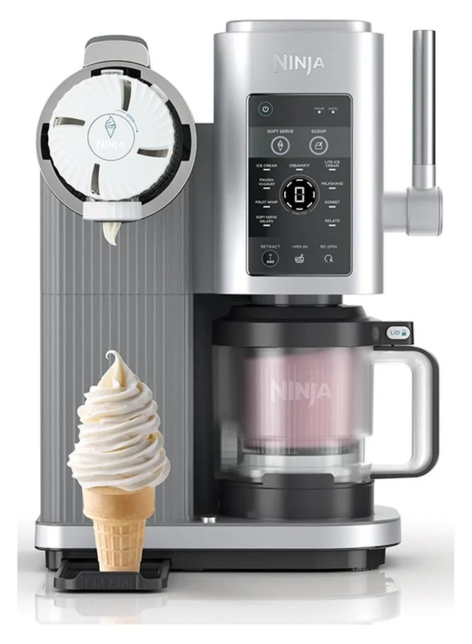 Premium Soft Serve Ice Cream Maker Professional Frozen Dessert Machine (Platinum Silver, 0.47 L) f1g6s