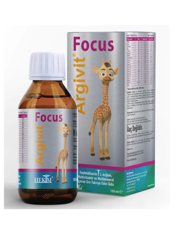 Argivit Focus Syrup Premium Nutritional Supplement for Cognitive Support (150 mL) w7pnf