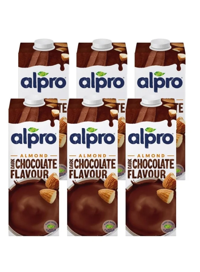 Alpro Almond Milk Dark Chocolate Plant-Based Dairy-Free Drink (6 x 1 L) ufflm