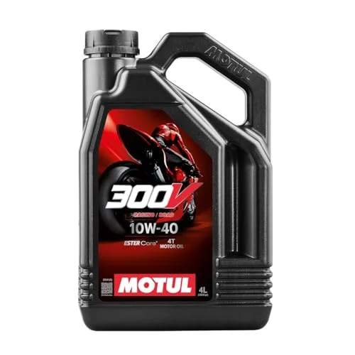 Motul 300V Factory Line 4T 10W-40 Synthetic Engine Oil (Ester Core Technology, 4 Liters) jbshx