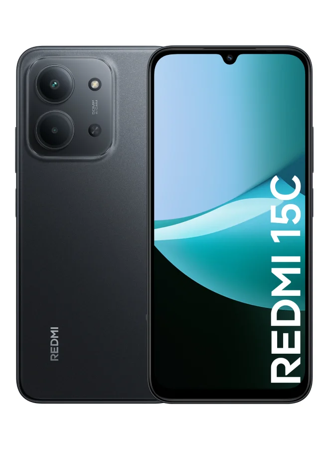 Smart 15C Smartphone Dual SIM 8GB RAM 256GB Storage 4G Midnight Black (6.9-inch Display) qu3ss