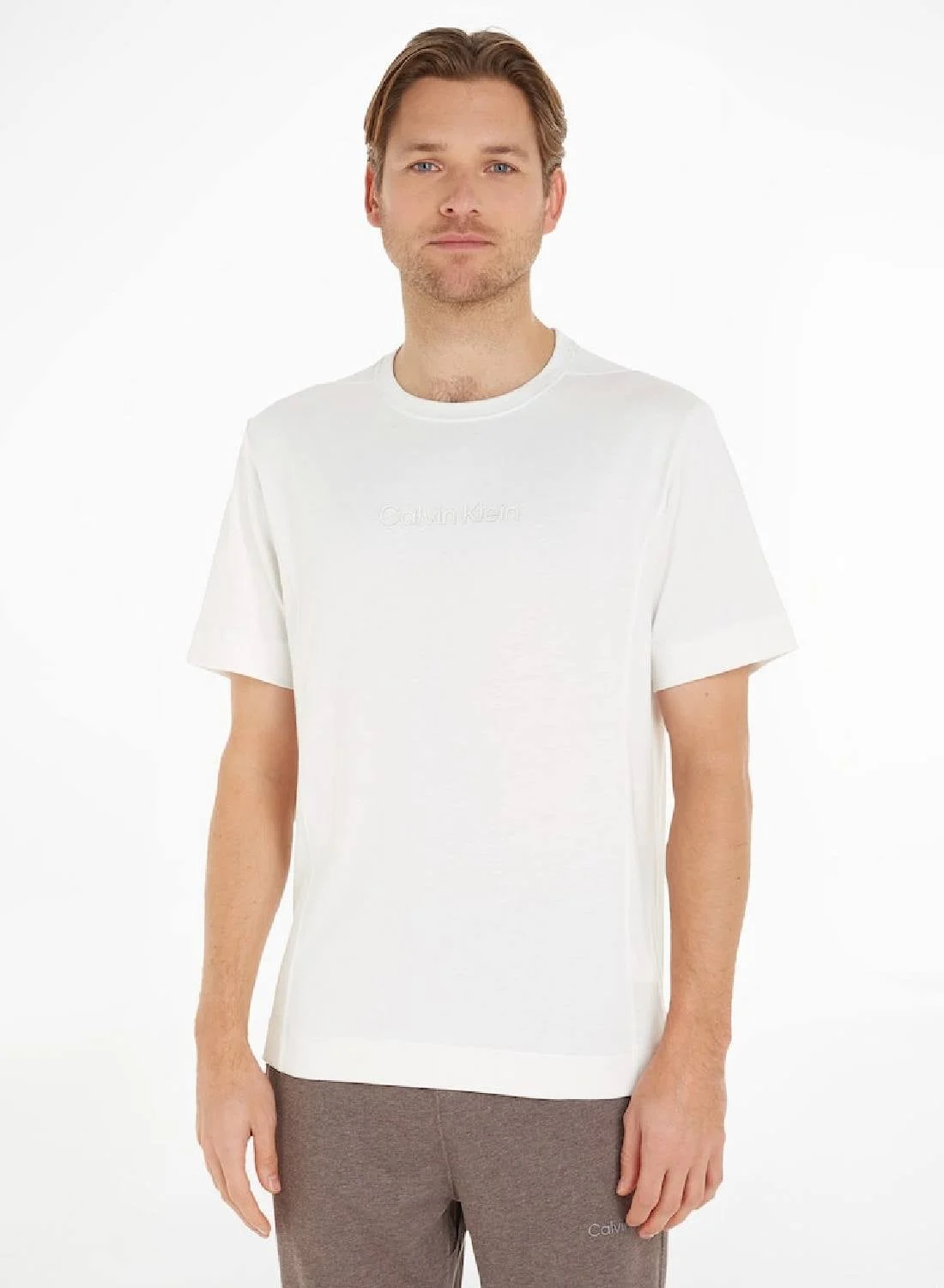 Premium Cotton Short Sleeved T-Shirt Breathable Casual Crew Neck Top for Men (Solid, Size M) rrrdm