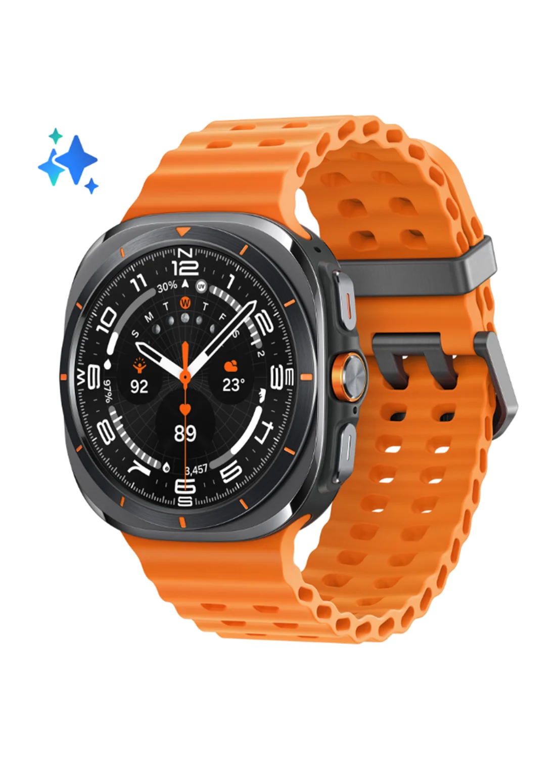 Premium Smartwatch Ultra 47mm LTE Fitness Tracker with Health Monitoring (Titanium Gray, 47 mm) x8883