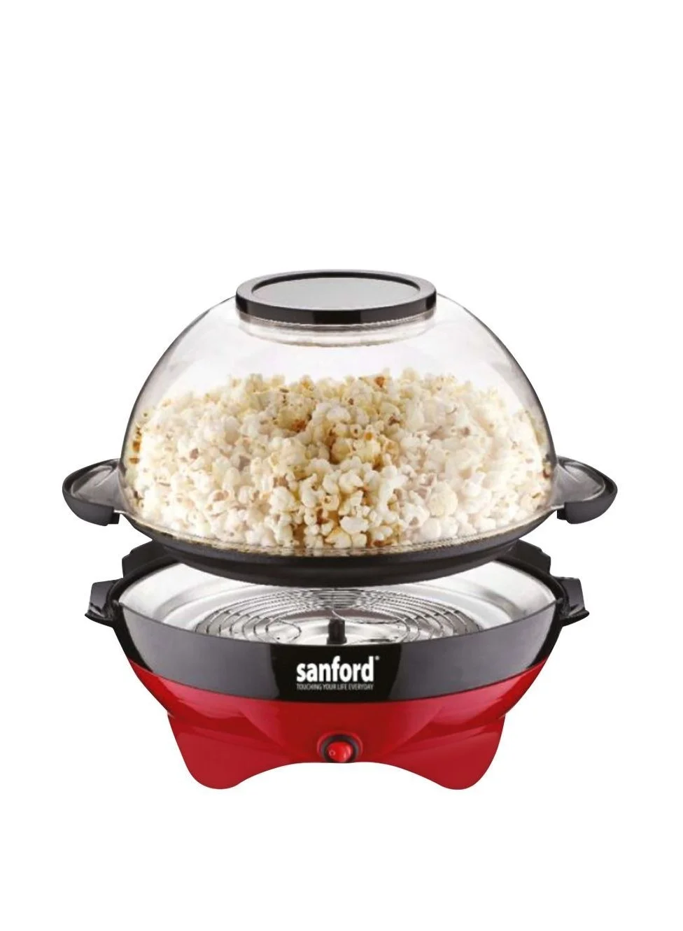 Sanford Hot-Air Popcorn Maker Compact Home Popcorn Machine (Red, 1 Unit) x8xc9