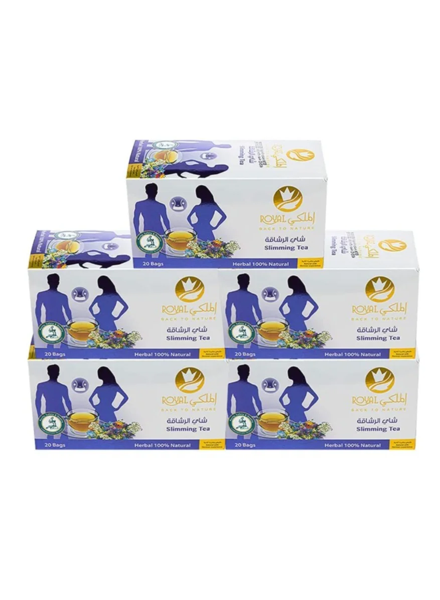 Al Malaky Royal Natural Herbal Tea Blend for Wellness and Metabolism Support (100 Tea Bags, 5 Packs of 20) g4zn6