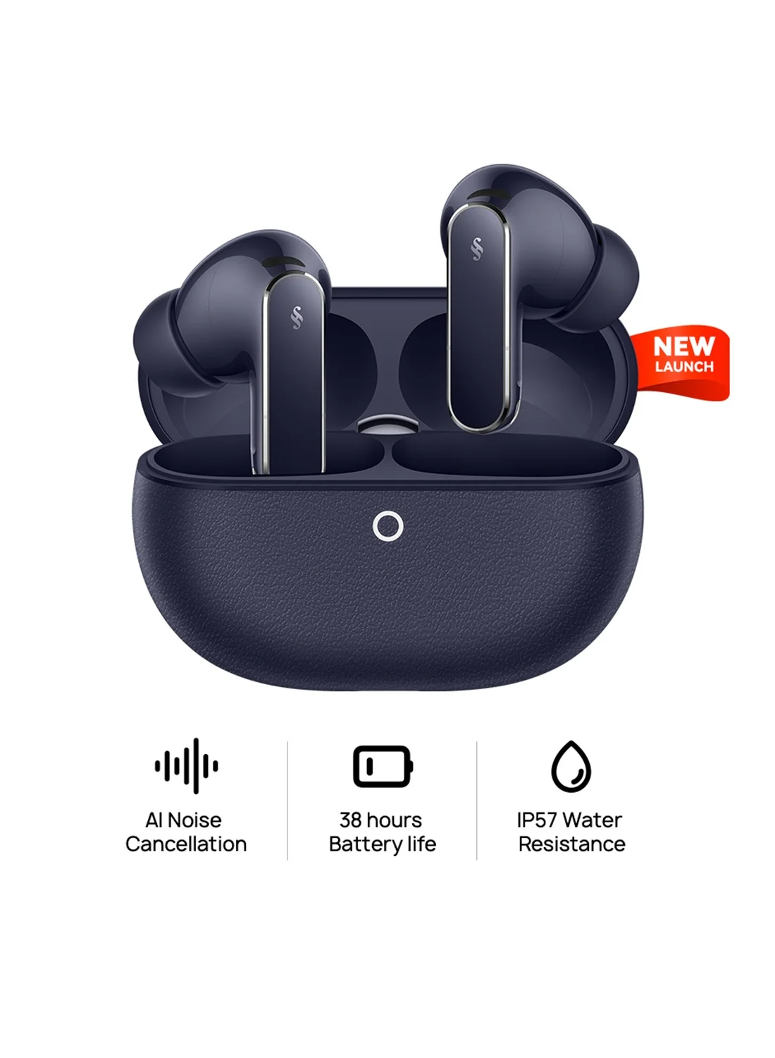 Premium Wireless Earbuds with AI Noise Cancellation and Immersive Sound for Business and Sports (Blue) k41wg