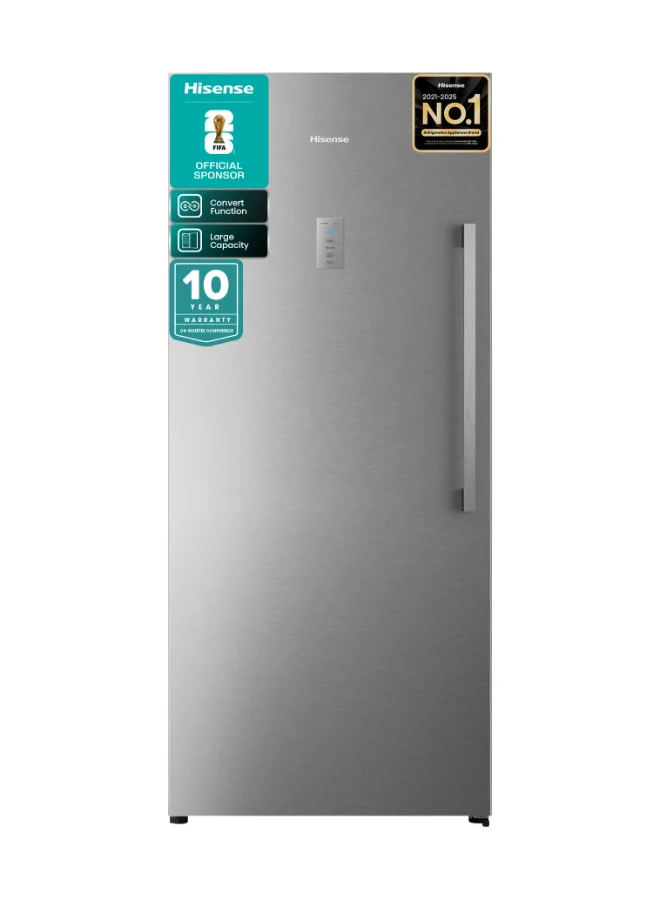Premium Single Door Refrigerator with Inverter Technology and LED Touch Control (Silver, 592L) n68cj
