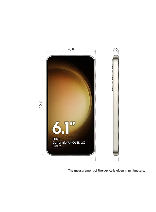 Ultra-HD 5G Smartphone Dual SIM Premium Mobile Device (Cream, 8GB RAM, 128GB Storage) ijbcd