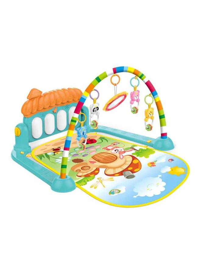 HUANGER Baby Musical Piano Fitness Gym Play Mat with Lights and Sensory Toys (Multicolor, 75x60x42cm) v5orq
