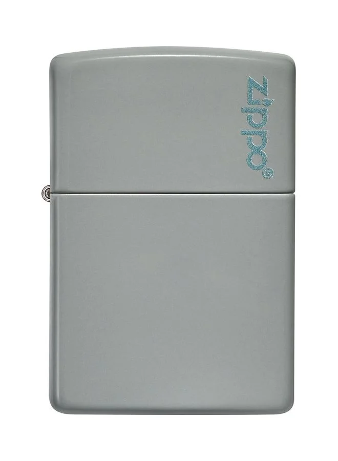 Premium Slim Metal Windproof Lighter Refillable Brushed Finish (Silver, 5.5 cm) iwcy1